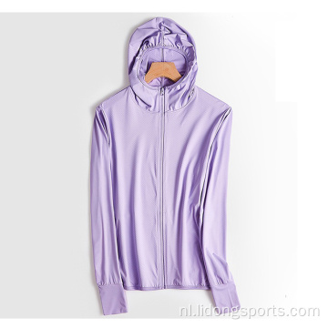 Hoodie voor dames Zip lange mouw shirts zon-proof kleding